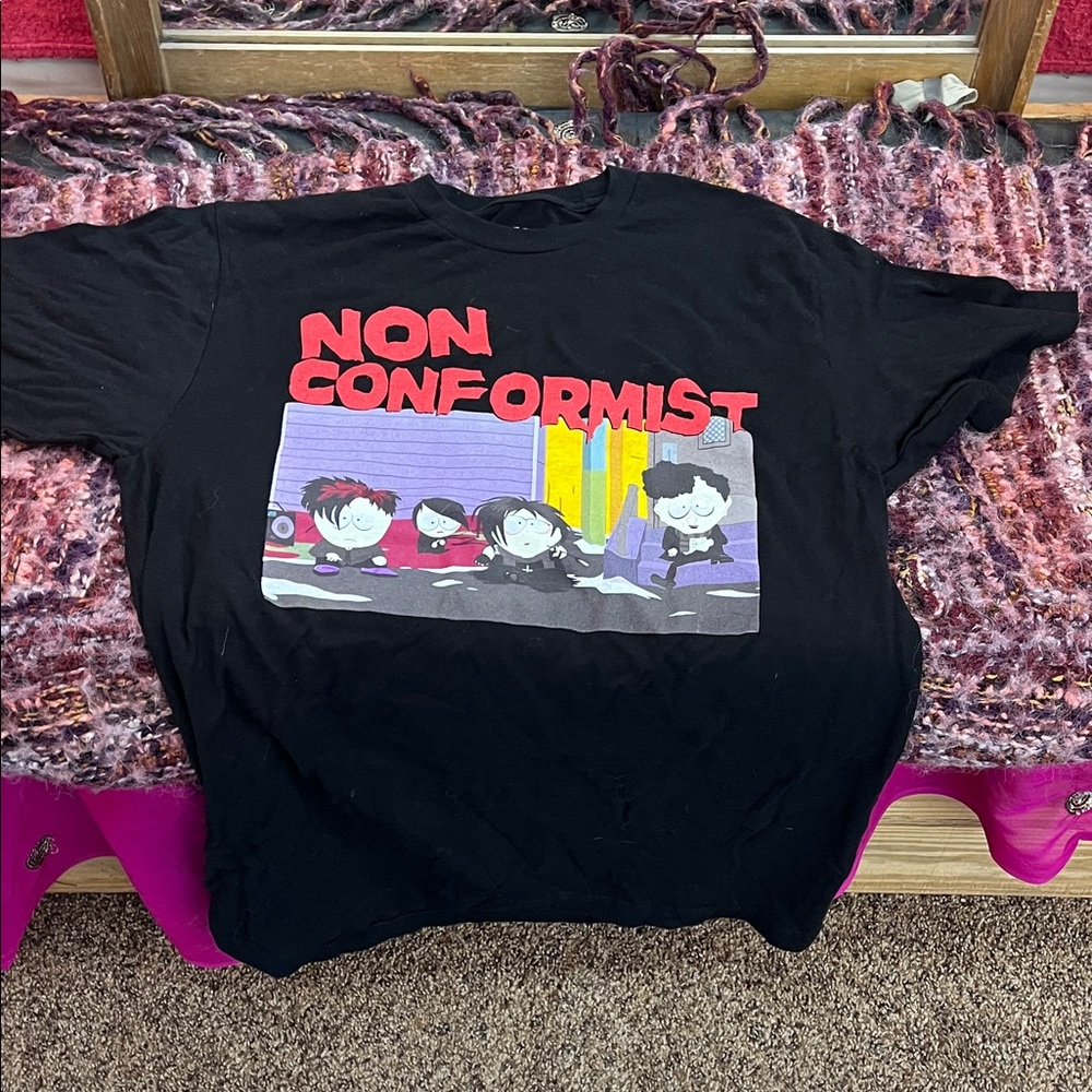 Black Non Conformist Graphic T-Shirt